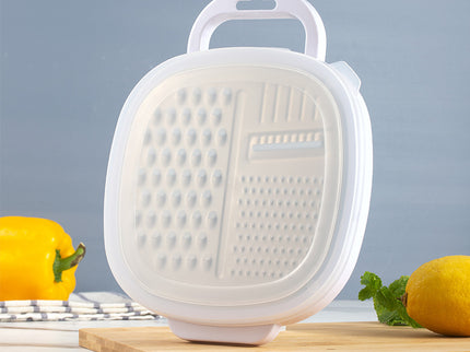 2PCS Multifunctional Kitchen Grater - Stainless Steel Cheese, Vegetable, and Fruit Shredder with Handle