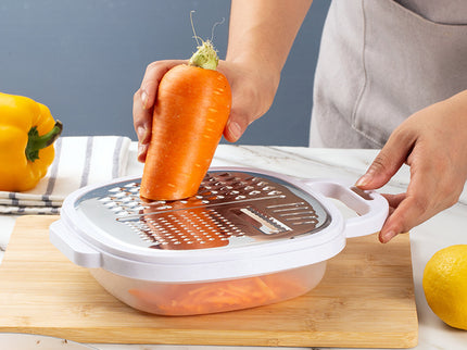 2PCS Multifunctional Kitchen Grater - Stainless Steel Cheese, Vegetable, and Fruit Shredder with Handle