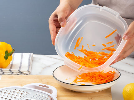 2PCS Multifunctional Kitchen Grater - Stainless Steel Cheese, Vegetable, and Fruit Shredder with Handle