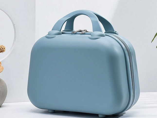 Blueberry Blue Handheld Makeup Organizer - Compact and Portable Cosmetic Storage Case with Multiple Color Options