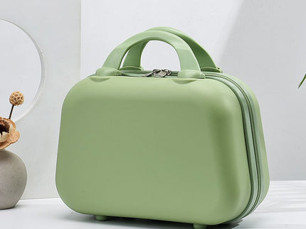 Olive Green Handheld Makeup Organizer - Compact and Portable Cosmetic Storage Case with Multiple Color Options