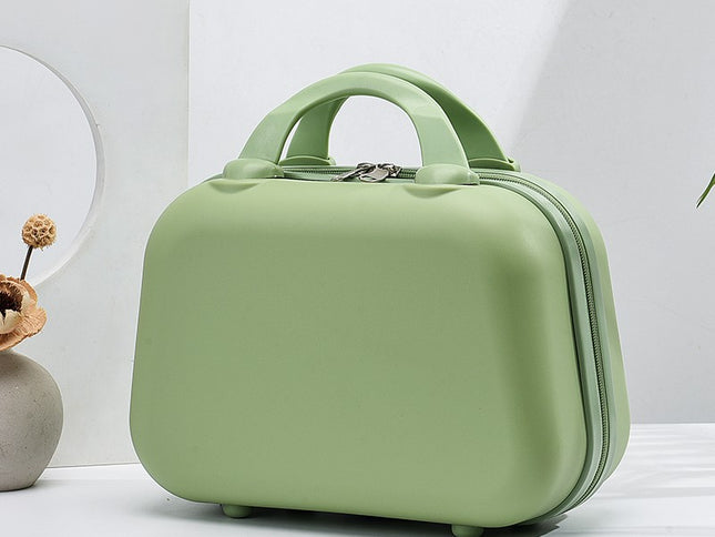 Olive Green Handheld Makeup Organizer - Compact and Portable Cosmetic Storage Case with Multiple Color Options