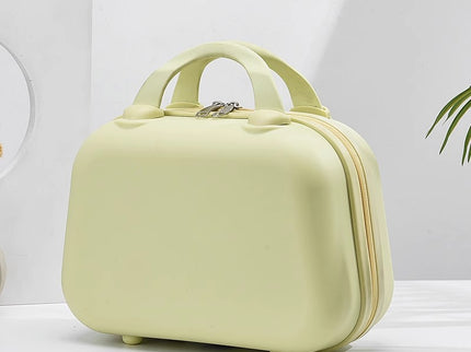 Cream Yellow Handheld Makeup Organizer - Compact and Portable Cosmetic Storage Case with Multiple Color Options