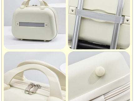 White Handheld Makeup Organizer - Compact and Portable Cosmetic Storage Case with Multiple Color Options