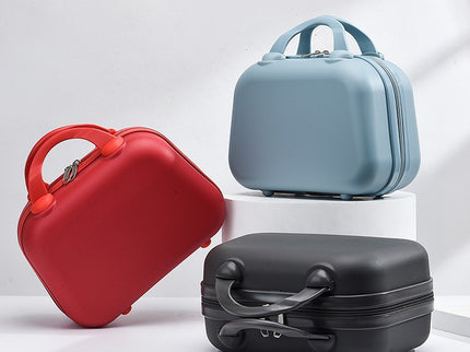 Red Handheld Makeup Organizer - Compact and Portable Cosmetic Storage Case with Multiple Color Options