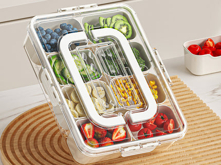 Fresh-Keeping Storage Box - Transparent Food Storage Container with Secure Lid for Kitchen Organization, Salad Crisper