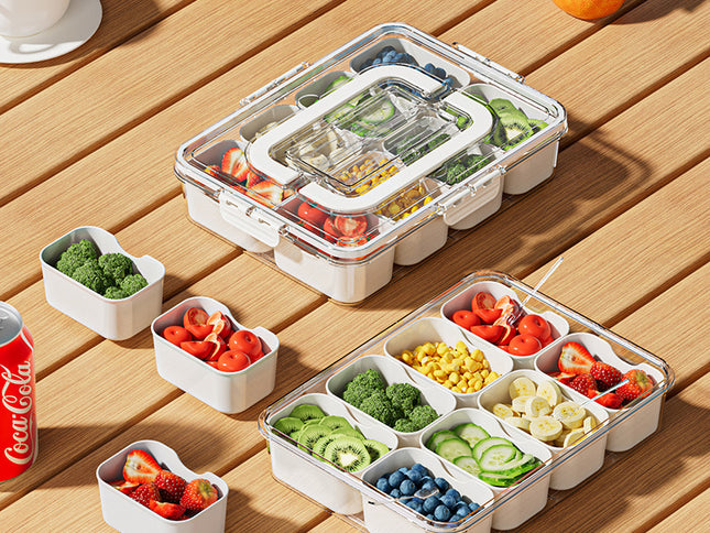 Fresh-Keeping Storage Box - Transparent Food Storage Container with Secure Lid for Kitchen Organization, Salad Crisper