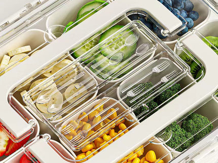 Fresh-Keeping Storage Box - Transparent Food Storage Container with Secure Lid for Kitchen Organization, Salad Crisper
