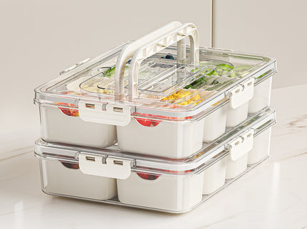 Fresh-Keeping Storage Box - Transparent Food Storage Container with Secure Lid for Kitchen Organization, Salad Crisper