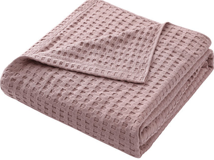 Cotton Waffle Blanket - Air Conditioning Blanket/Throw/Summer Quilt, 200*230cm,Light Green
