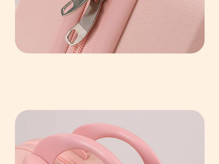 Pink 14-inch Mini Handheld Luggage Case - Stylish Makeup and Storage Box with ABS Shell