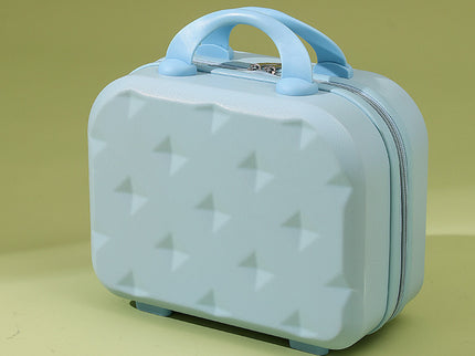 Sky Blue 14-inch Mini Handheld Luggage Case - Stylish Makeup and Storage Box with ABS Shell