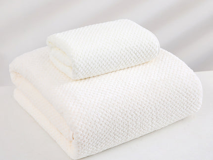 White Luxury White Bath Towel and Hand Towel Set - Ultra Soft and Absorbent