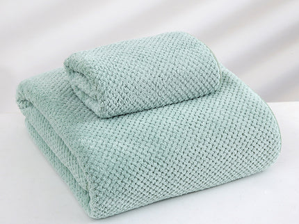 Green Luxury White Bath Towel and Hand Towel Set - Ultra Soft and Absorbent
