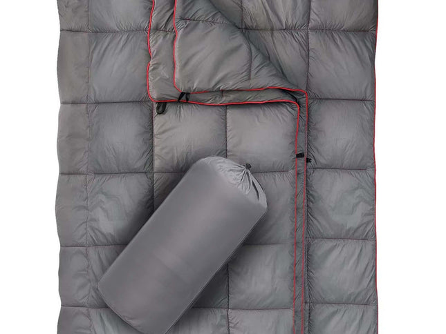 Grey Compact Lightweight Quilted Blanket - Soft, Warm, and Portable for Outdoor Adventures
