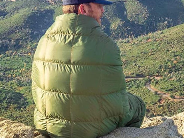 Blue Compact Lightweight Quilted Blanket - Soft, Warm, and Portable for Outdoor Adventures