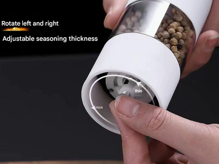 Red Elegant Red Electric Salt and Pepper Grinder - Modern and Compact for Effortless Seasoning