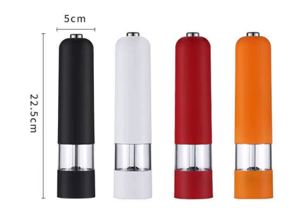 Red Elegant Red Electric Salt and Pepper Grinder - Modern and Compact for Effortless Seasoning