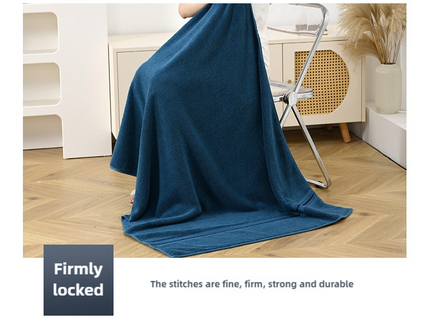 Dark Blue Luxury Cotton Towel Set(Towel + Bath Towel) - Quick Dry, Extra Thick & Absorbent, Perfect for Bath & Beach