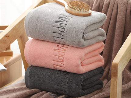 Pink Soft Cotton Bath Towel - 70x140cm, Quick Dry, Super Absorbent