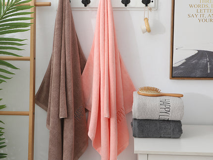 Pink Soft Cotton Bath Towel - 70x140cm, Quick Dry, Super Absorbent