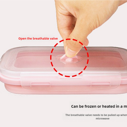 Pink Collapsible Silicone Bento Box Set ‚Äö√Ñ√∂‚àö√ë‚àö¬® 4-Piece Food-Grade Microwave & Freezer Safe Lunch Box Set