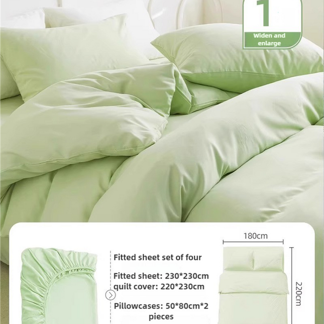 4 Packaging Green Disposable Travel Bedding Set - Waterproof & Clean, Soft Non-Woven Fabric, 4 Pieces Set for Twin Beds