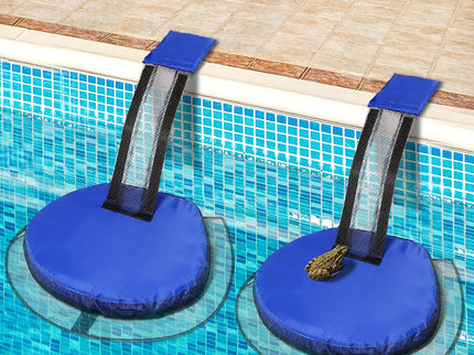 2 Pcs Blue Outdoor Animal Rescue Escape Net for Swimming Pools – Frog and Bird Escape Ladder, PVC Material