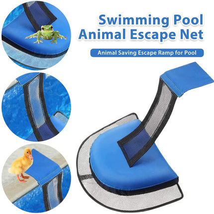 2 Pcs Blue Outdoor Animal Rescue Escape Net for Swimming Pools ‚Äö√Ñ√∂‚àö√ë‚àö¬® Frog and Bird Escape Ladder, PVC Material