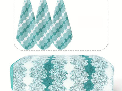 Cyan Premium Coral Fleece Towel Set - 1 Bath Towel (88x170cm) + 3 Hand Towels (35x35cm) - Soft, Absorbent, and Quick-Drying