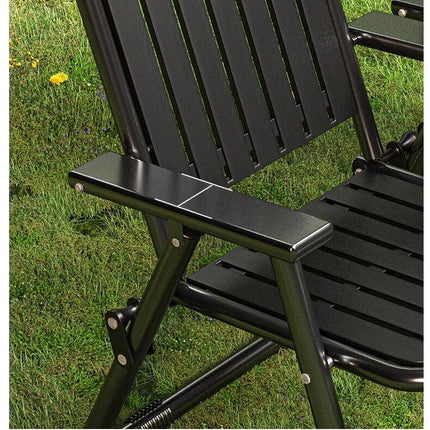 Coffee Portable Folding Chair - Outdoor Beach and Camping Recliner