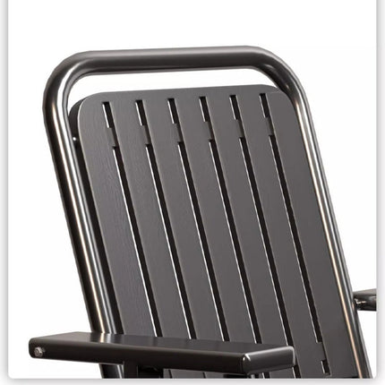 Black Portable Folding Chair - Outdoor Beach and Camping Recliner