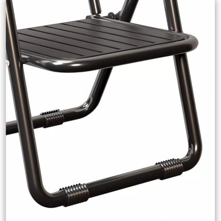 Black Portable Folding Chair - Outdoor Beach and Camping Recliner