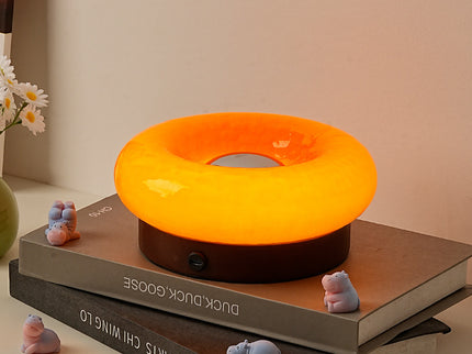 Orange Donut Table Lamp - Rechargeable Touch Control LED