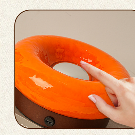 Green Donut Table Lamp - Rechargeable Touch Control LED