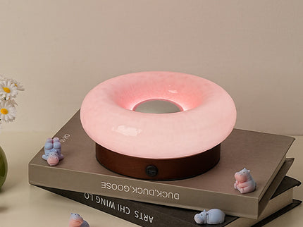 Pink Donut Table Lamp - Rechargeable Touch Control LED