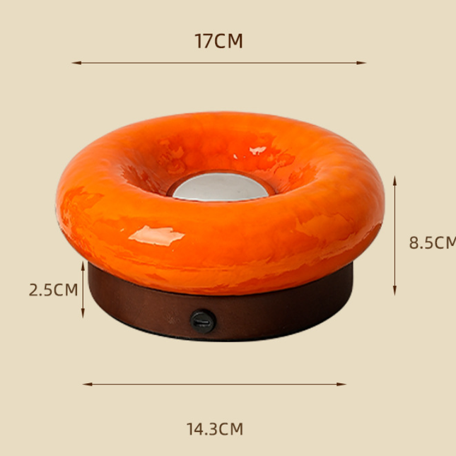 Pink Donut Table Lamp - Rechargeable Touch Control LED