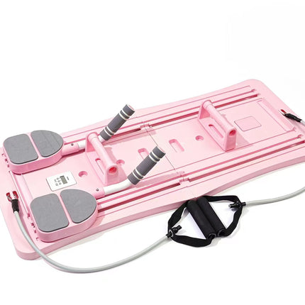 Pink Foldable Multi-Functional Abdominal Trainer - Home Workout Fitness Board