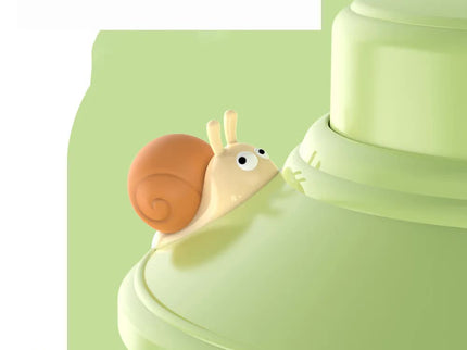 Green Retro Snail Night Light - Portable Rechargeable Camping Lantern with Hook, 3-Color Dimming