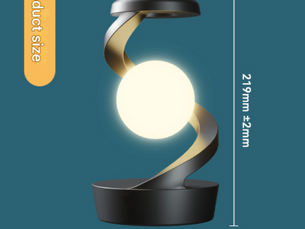White Modern Levitating LED Desk Lamp  - Spiral Design Atmosphere Light