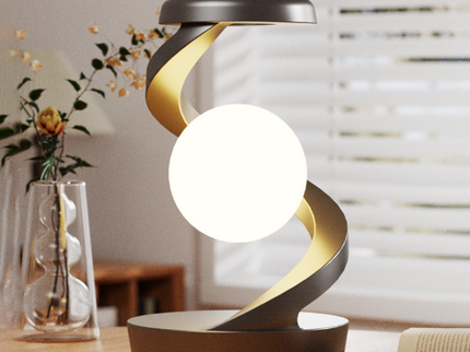 White Modern Levitating LED Desk Lamp  - Spiral Design Atmosphere Light