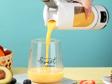 Portable Electric Juicer Blender - 450ml USB Rechargeable Smoothie Maker with 12 Blades(Purple)