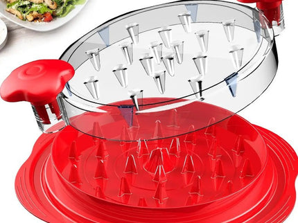 Upgraded Meat Shredder Tool - Rotating Chicken & Pork Puller with Anti-Slip Base & Ergonomic Grips(red)