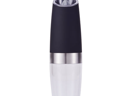 Gravity Electric Salt & Pepper Grinder Set - Adjustable Coarseness, LED Light, Battery Operated(black)