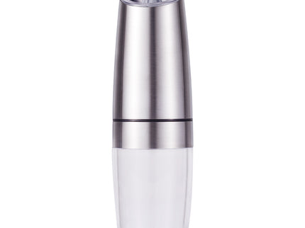 Gravity Electric Salt & Pepper Grinder Set - Adjustable Coarseness, LED Light, Battery Operated(silver)