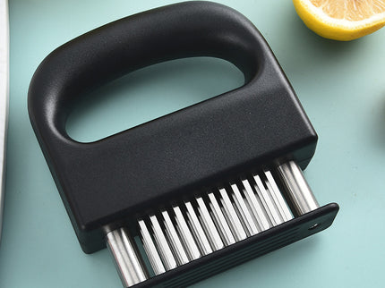 Professional Meat Tenderizer Tool - 48 Stainless Steel Blades with Safety Lock & Ergonomic Handle