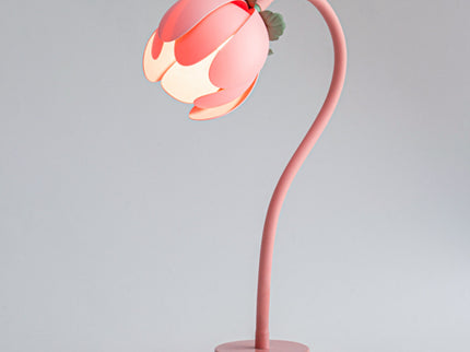 Pink LED Tulip Desk Lamp - Flexible Gooseneck, Decorative Flower Table Light