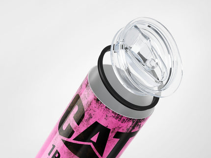 Pink Skinny Tumbler (591ml) - Fun CAT Oil Filter Replica for Construction Fans