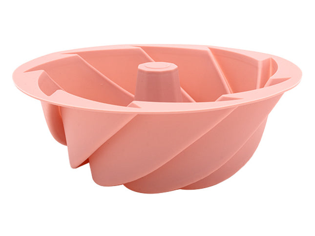 Pink Non-Stick Silicone Cyclone Cake Pan Set (10 Molds) - Perfect for Desserts