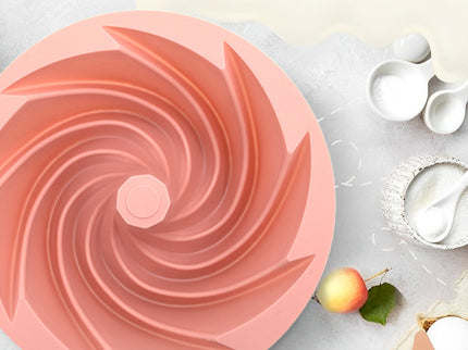 Green Non-Stick Silicone Cyclone Cake Pan Set (10 Molds) - Perfect for Desserts
